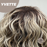 JBEXTENSION 14 Inches Extra Curly Blonde with Brown Highlight Wig Women Fashion Full Machine Wig YVETTE【PERMATEASE】