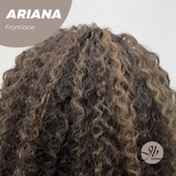 JBEXTENSION 16 Inches Deep Curly Dark Brown Pre-Cut Side Part Frontlace Glueless Black Sapphire Wig ARIANA【BENDY EAR TABS】