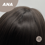 JBEXTENSION 27 Inches Long Curly Midnight Brown( Black/Brown) Wig with Bangs ANA