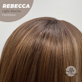 JBEXTENSION 20 Inches Long Light Mocha Women Pre-Cut Frontlace Glueless Wig REBECCA LIGHT MOCHA