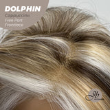 JBEXTENSION 12 Inches Bob Cut Mix Color With Blonde Brown Highlight Free Part Pre-Cut Frontlace Wig DOLPHIN CAPPUCCINO