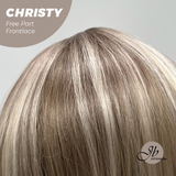 JBEXTENSION 22 Inches Mix Blonde Wave Fiber X, Tangle Less Pre-Cut Free Part Frontlace Glueless Wig CHRISTY【FIBER X】