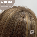 JBEXTENSION 12 Inches Bob Cut Camel Pre-Cut Snowflake Lace Frontlace Glueless Wig KHLOE CAMEL【PERMATEASE】【BENDY EAR TABS】- M/L