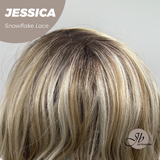 [PRE-ORDER] JBEXTENSION 16 Inches Blonde Curly Pre-Cut Side Part Snowflake Lace Frontlace Glueless Wig JESSICA【BENDY EAR TABS】