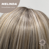 JBEXTENSION 10 Inches Mix Blonde Curly Pre-Cut T Part Snowflake Lace Frontlace Glueless Wig  MELINDA SNOWFLAKE【BENDY EAR TABS】