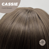 JBEXTENSION 19 Inches Long Cold Brown Wig with Bangs CASSIE COLD BROWN