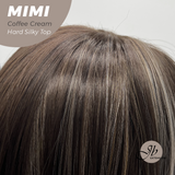 JBEXTENSION 16 Inches Scalpiana 3.5X4 Hard Silky Top Natural Scalp Effect Coffee Cream Body Wave Wig with Bangs Wig MIMI SILK TOP - COFFEE CREAM