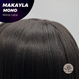 JBEXTENSION MAKAYLA MONO Monofilament Handmade Wig 6X5 Full Monofilament Hand Tied Top Wig 23 Inches Long Black Straight Mono Lace Handmade Futura Fiber Glueless Black Sapphire Wig MAKAYLA MONO【BENDY EAR TABS】