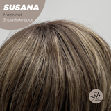 JBEXTENSION 9 Inches Hazelnut Pre-Cut Side Part Snowflake Lace Frontlace Glueless Wig SUSANA HAZELNUT【BENDY EAR TABS】