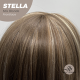 JBEXTENSION Peluca de encaje frontal para mujer de longitud media marrón de 22 pulgadas ROBY 150% de densidad