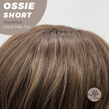 JBEXTENSION 14 Inches Scalpiana Wave Hazelnut 3.5X4 Hard Silky Top Natural Scalp Effect Wig with Bangs OSSIE SHORT - HAZELNUT