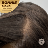 [PRE-ORDER] JBEXTENSION BONNIE MONO Full Monofilament Handmade Full Lace Full Hand Tied Wig 12 Inches Dark Brown Mono Lace Handmade Futura Fiber Glueless Wig BONNIE MONO DARK BROWN【BENDY EAR TABS】