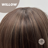 JBEXTENSION 22 Inches Chestnut Brown with Honey Blonde Highlights Wig WILLOW