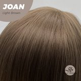 JBEXTENSION 10 Inches Bob Cut Light Brown Wig with Bangs JOAN LIGHT BROWN