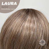 JBEXTENSION 14 Inches Apricot Pre-Cut Side Part Snowflake Lace Frontlace Glueless Wig LAURA SNOWFLAKE APRICOT【BENDY EAR TABS】