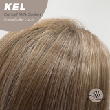 JBEXTENSION 22 Inches Camel Milk Sorbet Pre-Cut Snowflake Lace Frontlace Glueless Wig KEL CAMEL MILK SORBET【PERMATEASE】【BENDY EAR TABS】- M/L