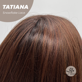 JBEXTENSION 10 Inches Copper Curly Pre-Cut Side Part Snowflake Lace Frontlace Glueless Wig TATIANA【BENDY EAR TABS】