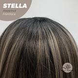 JBEXTENSION Peluca de encaje frontal para mujer de longitud media marrón de 22 pulgadas ROBY 150% de densidad