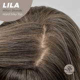 JBEXTENSION 20 Inches Scalpiana Milan Blonde Wolf Cut 3.5X4 Hard Silky Top Natural Scalp Effect Wig With Bangs LILA MILAN BLONDE