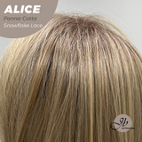 JBEXTENSION 12 Inches Panna Cotta Pre-Cut Side Part Snowflake Lace Frontlace Glueless Wig ALICE PANNA COTTA