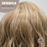JBEXTENSION 16 Inches Raw Sugar Blonde Curly Pre-Cut Side Part Snowflake Lace Frontlace Glueless Wig JESSICA RAW SUGAR BLONDE【BENDY EAR TABS】