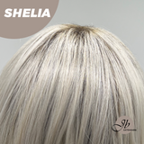JBEXTENSION 18 Inches Wave White Blonde Women Fashion Full Machine Wig SHELIA【PERMATEASE】