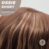 JBEXTENSION 14 Inches Scalpiana Wave Toasted Sienna 3.5X4 Hard Silky Top Natural Scalp Effect Wig with Bangs OSSIE SHORT - TOASTED SIENNA