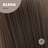 JBEXTENSION 22 Inches Straight Brown Princess-Cut Wig With Bangs ELENA BROWN