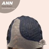 JBEXTENSION 10 Inches Dark Brown Pre-Cut Side Part Snowflake Lace Frontlace Glueless Wig ANN DARK BROWN【BENDY EAR TABS】