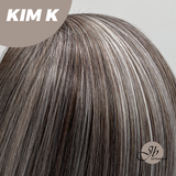 JBEXTENSION 22 Inches Straight Grey Brown Silver Ombre Headband Wig KIM K