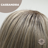 JBEXTENSION 18 Inches Ash Blonde White Wig with Bangs Women Fashion Full Machine Wig CASSANDRA【PERMATEASE】