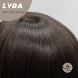 JBEXTENSION 18 Inches Midnight Brown(Black/Brown) Wig with Bangs LYRA MIDNIGHT BROWN