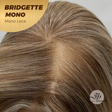 JBEXTENSION BRIDGETTE MONO Monofilament Handmade Wig 6X5 Full Monofilament Hand Tied Top Wig 16 Inches Curly Honey Blonde Mono Lace Wig with Anti-slip Silicone Strips Glueless Wig BRIDGETTE MONO【BENDY EAR TABS】
