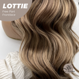 JBEXTENSION 28 Inches Mix Brown Long Wave Fiber X, Tangle Less Pre-Cut Free Part Frontlace Glueless Wig LOTTIE【FIBER X】