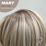 JBEXTENSION 14 Inches Butter Milk Pre-Cut Side Part Snowflake Lace Frontlace Glueless Wig MARY BUTTER MILK【BENDY EAR TABS】