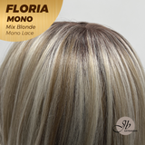 JBEXTENSION FLORIA MONO Full Monofilament Wig 20 Inches Curly Mix Blonde Full Mono Lace Glueless with Anti-slip Silicone Strips Wig FLORIA MONO - MIX BLONDE【BENDY EAR TABS】