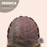 [PRE-ORDER] JBEXTENSION 16 Inches Caramel Curly Pre-Cut Side Part Snowflake Lace Frontlace Glueless Wig JESSICA CARAMEL【BENDY EAR TABS】