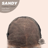JBEXTENSION 24 Inches Cowboy Copper Curly 13X6 Lace Free Part Frontlace Glueless Wig SANDY COWBOY COPPER
