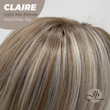 [PRE-ORDER] JBEXTENSION 22 Inches Scalpiana Light Mix Blonde 3.5X4 Hard Silky Top Natural Scalp Effect Women Wig With Bangs CLAIRE SILKY TOP LIGHT MIX BLONDE