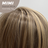 JBEXTENSION 16 Inches Scalpiana 3.5X4 Hard Silky Top Natural Scalp Effect Shatush Mix Blonde Body Wave Wig with Bangs Wig MIMI SILK TOP - SHATUSH MIX BLONDE