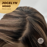 JBEXTENSION JOCELYN MONO Monofilament Handmade Wig 6X5 Full Monofilament Hand Tied Top Wig 11 Inches Pine Cones Mono Lace Wig with Anti-slip Silicone Strips Glueless Wig JOCELYN MONO【BENDY EAR TABS】