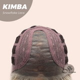 JBEXTENSION 12 Inches Mix Blonde Pre-Cut T Part Snowflake Lace Frontlace Glueless Wig KIMBA【BENDY EAR TABS】