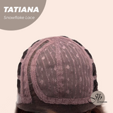 JBEXTENSION 10 Inches Copper Curly Pre-Cut Side Part Snowflake Lace Frontlace Glueless Wig TATIANA【BENDY EAR TABS】