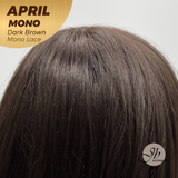 [PRE-ORDER] JBEXTENSION APRIL MONO Monofilament Handmade Wig 6X5 Full Monofilament Hand Tied Top Wig 18 Inches Dark Brown Mono Lace Wig With Anti-slip Silicone Strips Glueless Wig APRIL MONO DARK BROWN【BENDY EAR TABS】