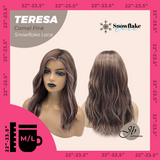 JBEXTENSION 18 Inches Camel Pink Pre-Cut Snowflake Lace Frontlace Glueless Wig TERESA CAMEL PINK【PERMATEASE】【BENDY EAR TABS】- M/L