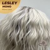 JBEXTENSION LESLEY MONO Monofilament Handmade Wig 6X5 Full Monofilament Hand Tied Top Wig 10 Inches Silver Curly Mono Lace Wig With Anti-slip Silicone Strips Glueless Wig LESLEY MONO【BENDY EAR TABS】