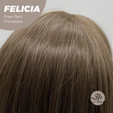 JBEXTENSION 20 Inches Light Brown Fiber X, Tangle Less Pre-Cut Free Part Frontlace Glueless Wig FELICIA【FIBER X】