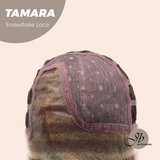 JBEXTENSION 10 Inches Sunset Blush Pre-Cut Side Part Snowflake Lace Frontlace Glueless Wig TAMARA【BENDY EAR TABS】