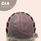 JBEXTENSION 16 Inches Mix Blonde Pre-Cut Side Part Snowflake Lace Frontlace Glueless Wig GIA【BENDY EAR TABS】