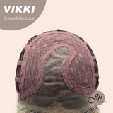 JBEXTENSION 18 Inches Mix Blonde Long Pre-Cut T Part Snowflake Lace Frontlace Glueless Wig VIKKI【BENDY EAR TABS】